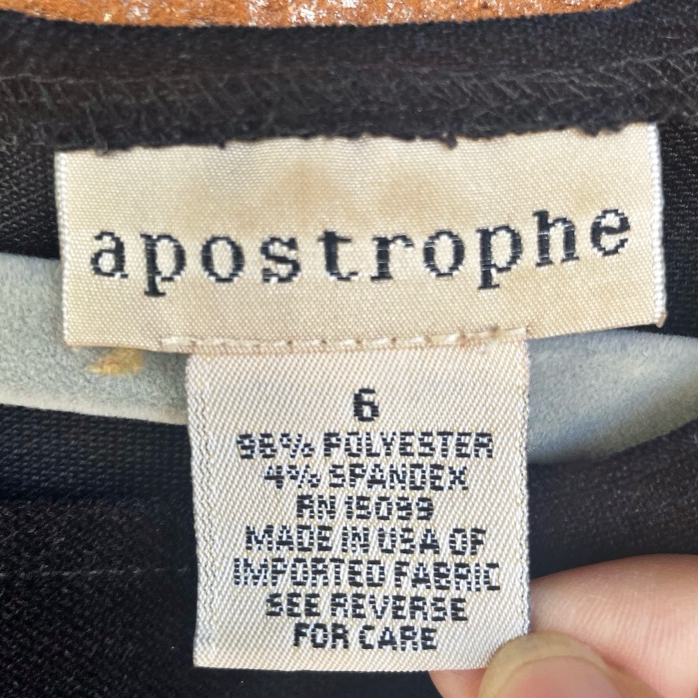 Vintage Pinafore Apostrophe Black Sleeveless Mini Dress Size 6 Dark Academia - Picture 8 of 11